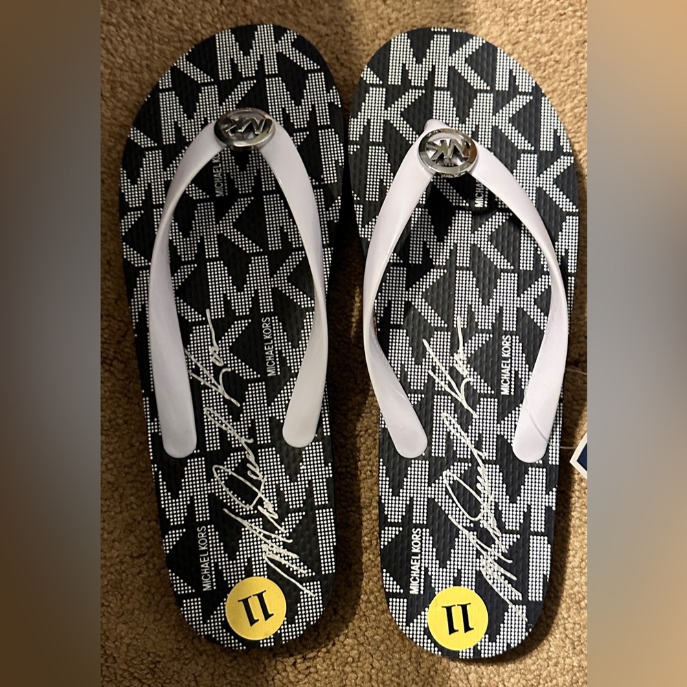 Michael Kors Flip Flops size 11 brand new